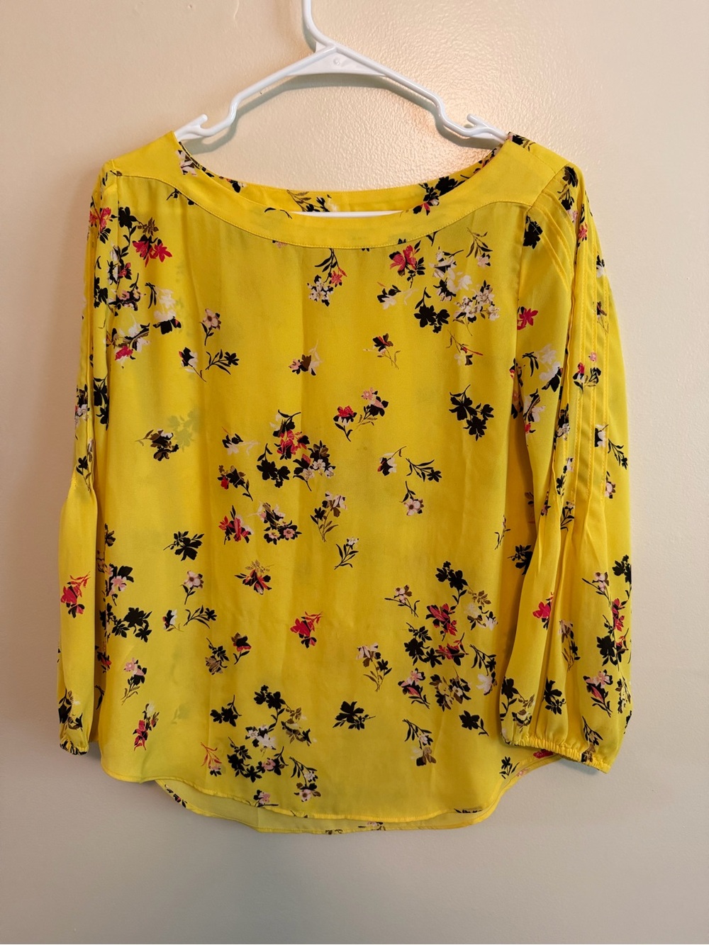 Ann Taylor Yellow Floral Blouse